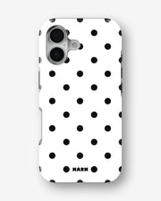 iPhone 16 Plus Tough Case – Mono Dots - View 1