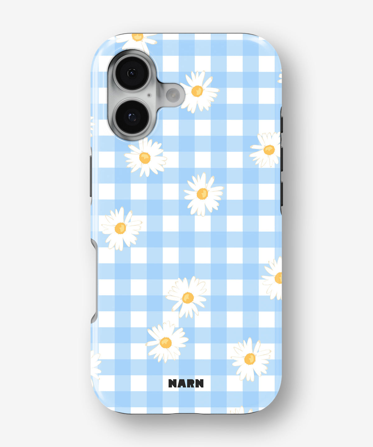 iPhone 16 Plus Tough Case – Blue Daisies - View 1