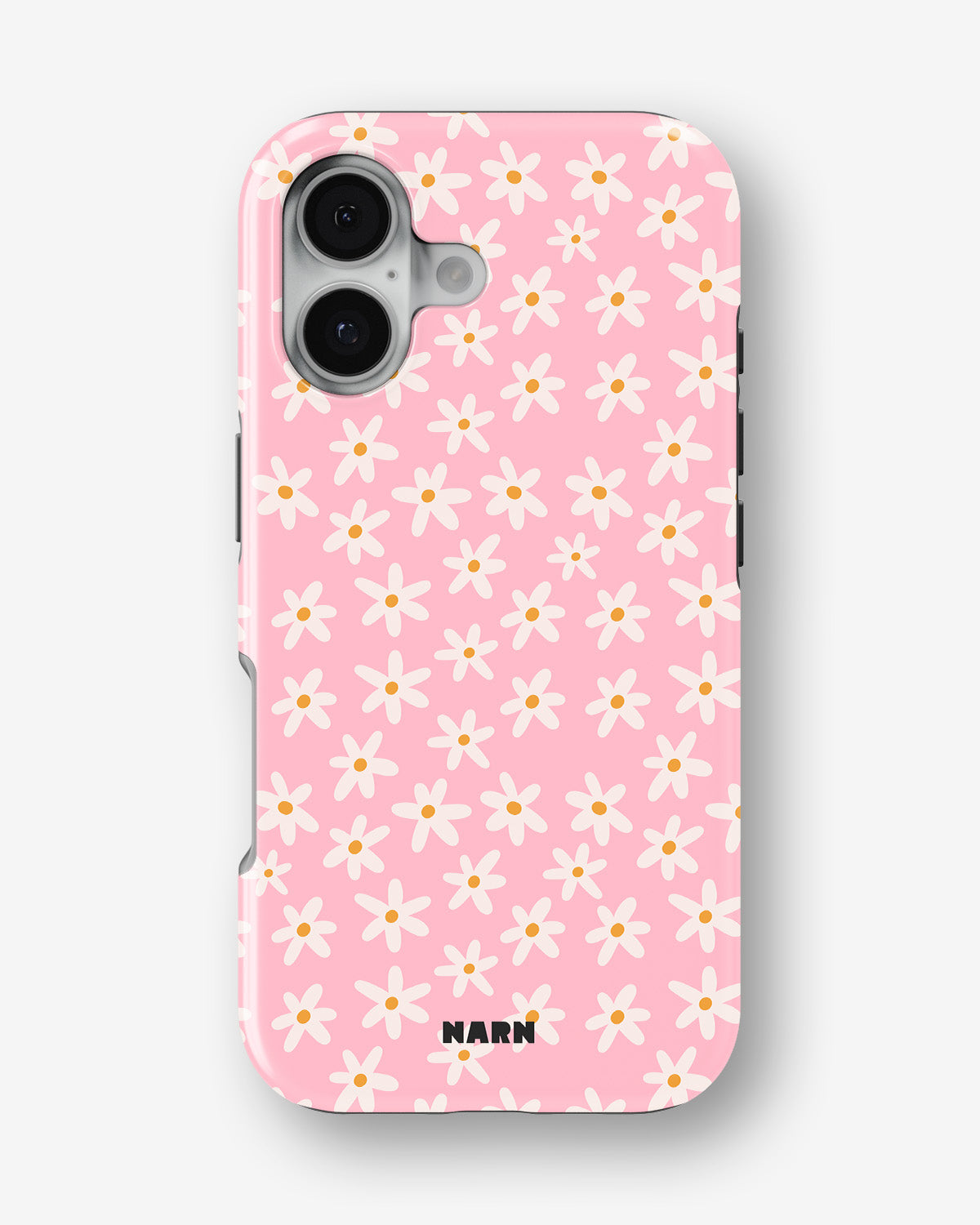 iPhone 16 Plus Tough Case – Pink Daisy - View 1