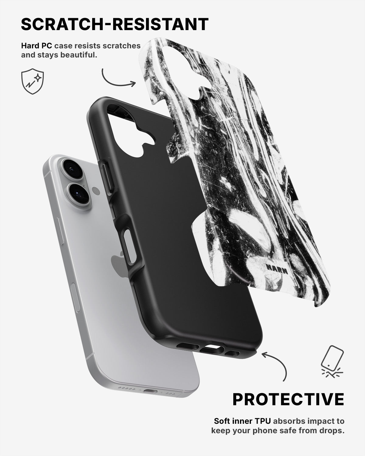 iPhone 16 Plus Tough Case – Liquid Obsidian - View 2