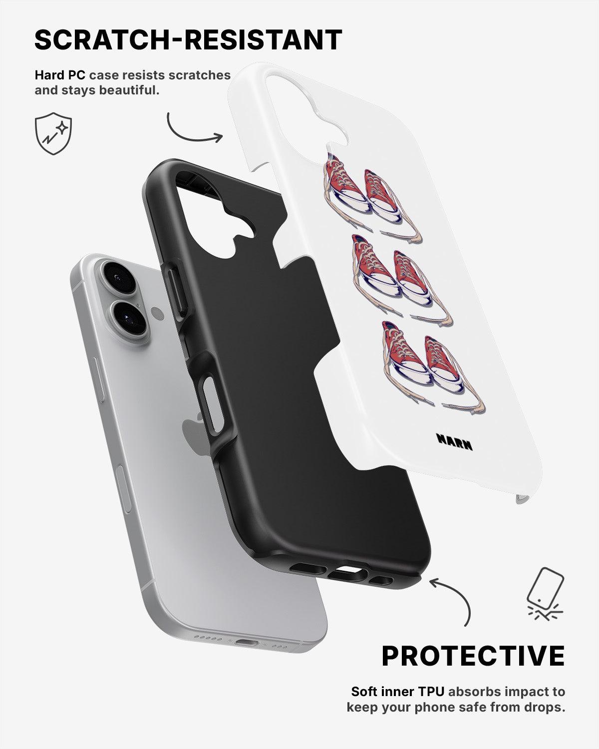 iPhone 16 Plus Tough Case – Shoes - View 2