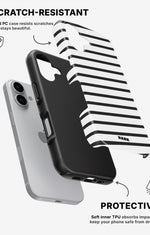 iPhone 16 Plus Tough Case – Black Stripes - View 2