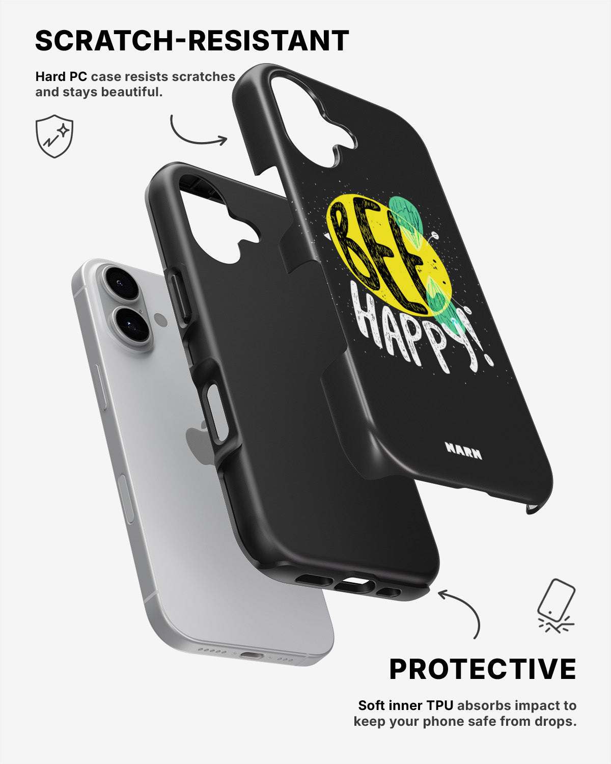 iPhone 16 Plus Tough Case – BEE Happy - View 2