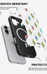 iPhone 16 Plus Tough Case – Lightning Bolts - View 2