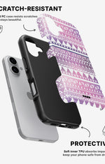iPhone 16 Plus Tough Case – Purple Aztec - View 2