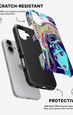 iPhone 16 Plus Tough Case – Abstract Cat - View 2