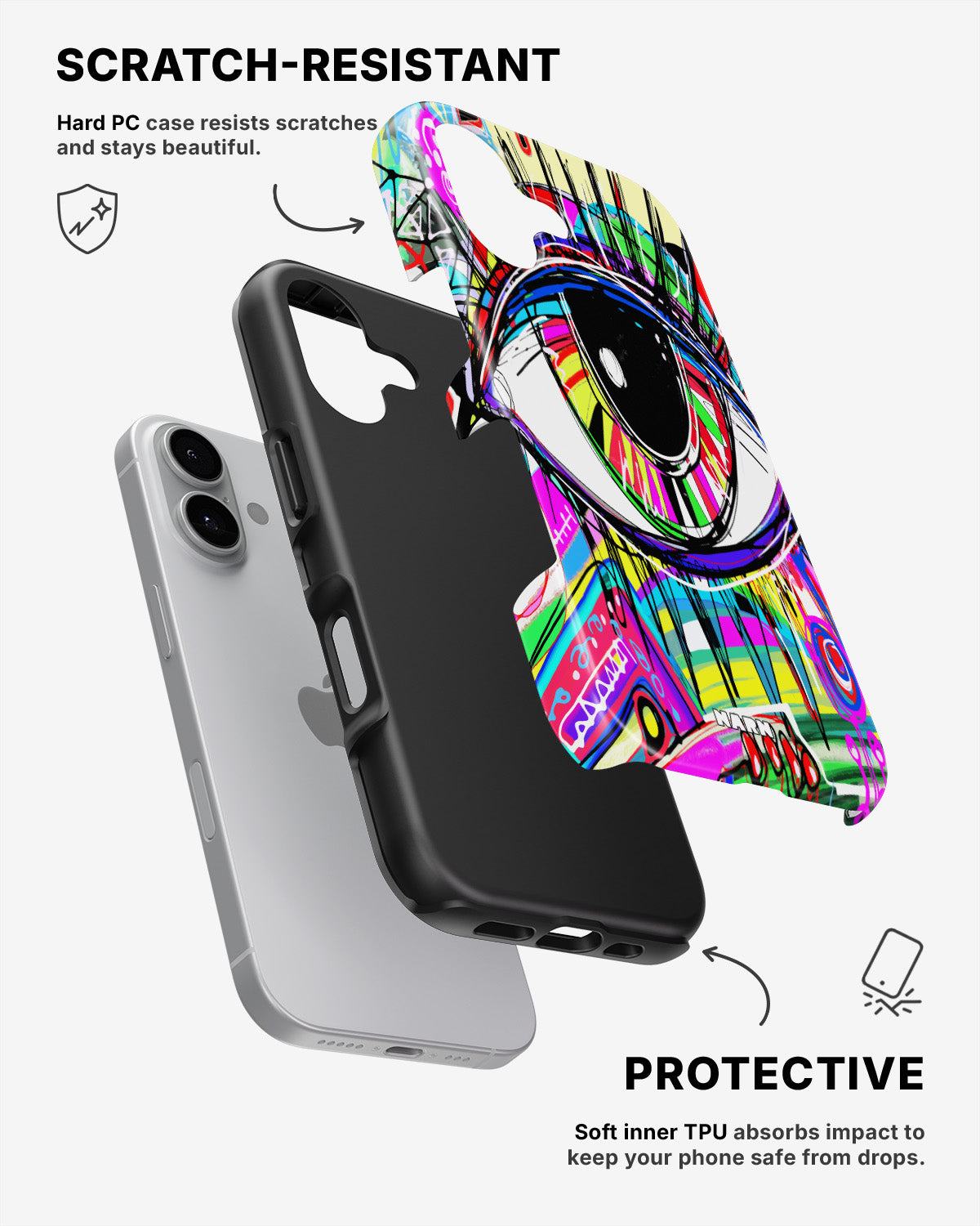 iPhone 16 Plus Tough Case – Abstract Eye - View 2