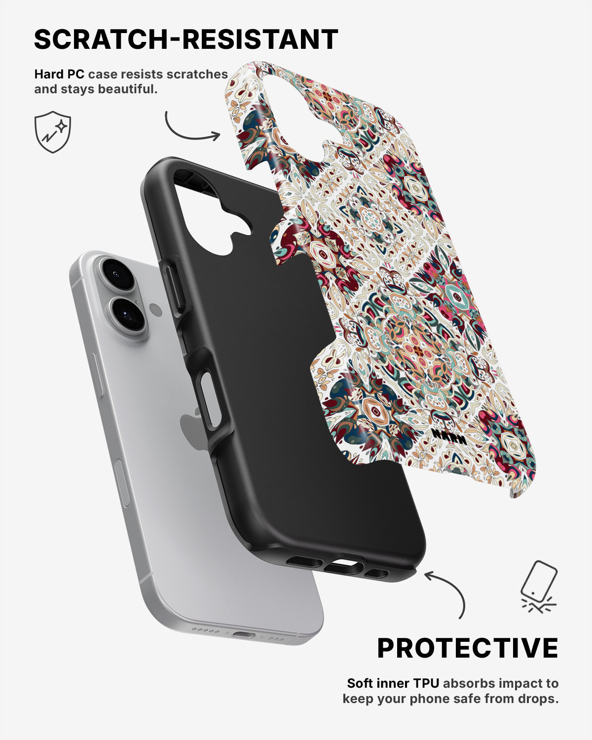 iPhone 16 Plus Tough Case – Luxury Tile - View 2