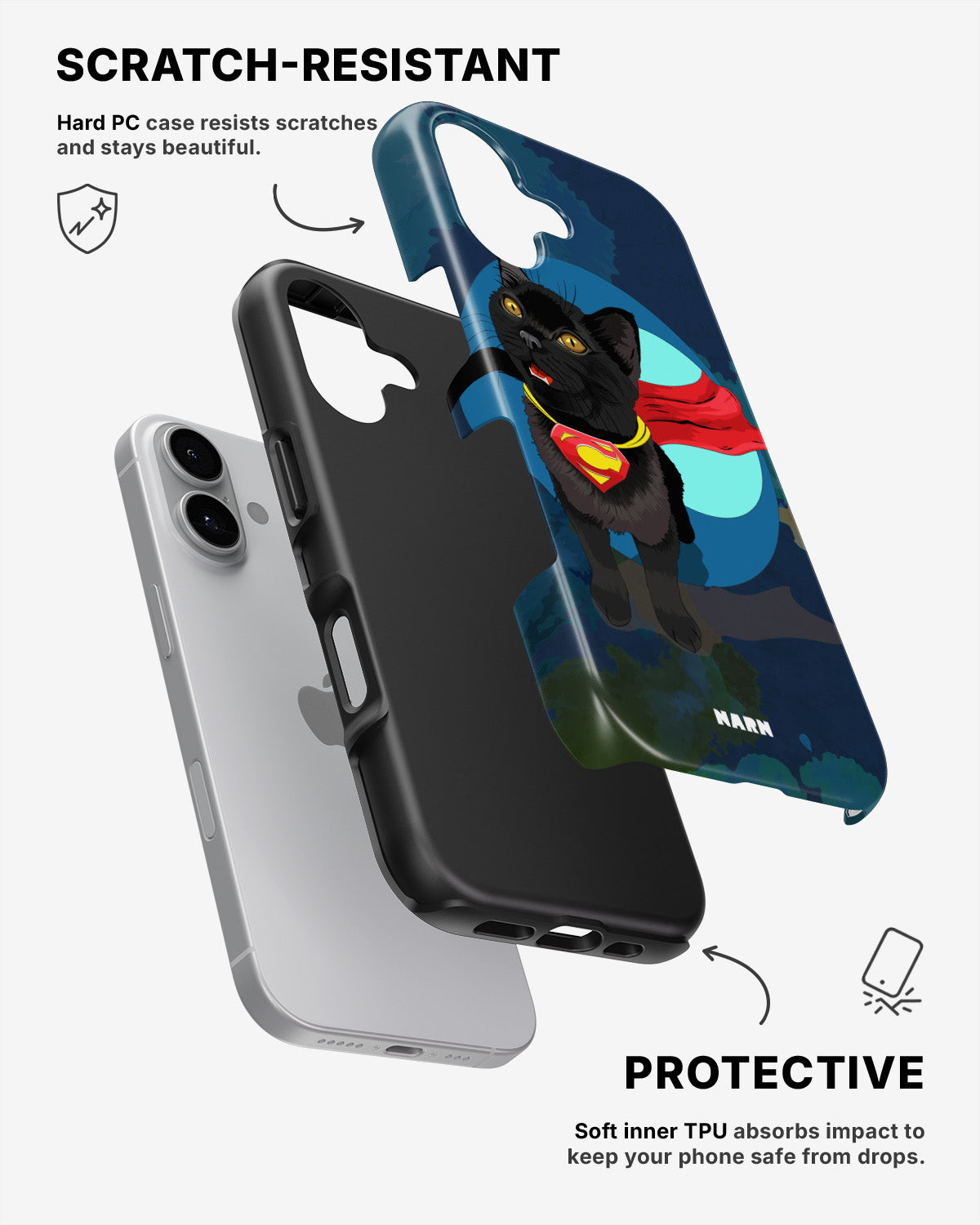 iPhone 16 Plus Tough Case – Super Cat - View 2