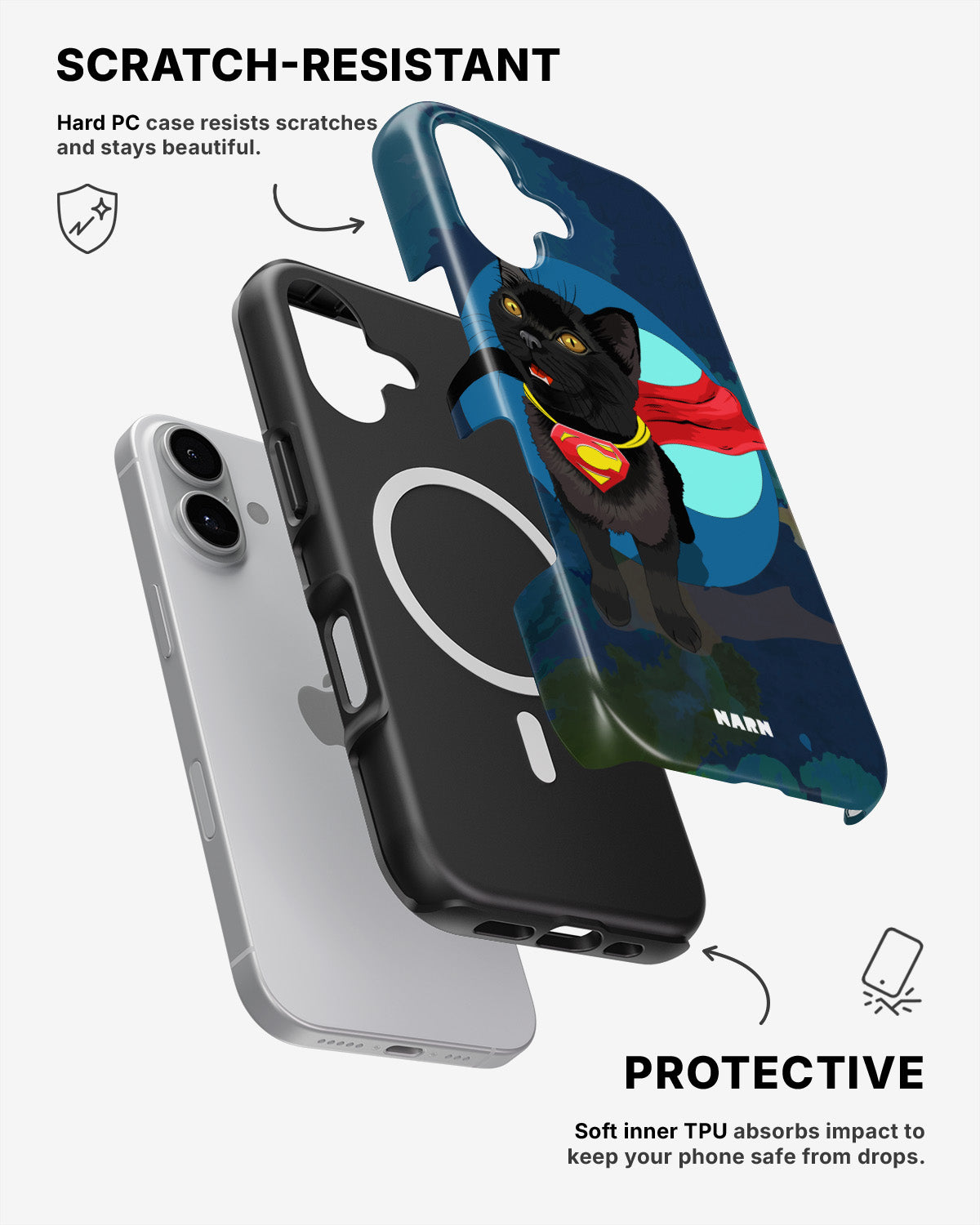 iPhone 16 Plus Tough Case – Super Cat - View 2