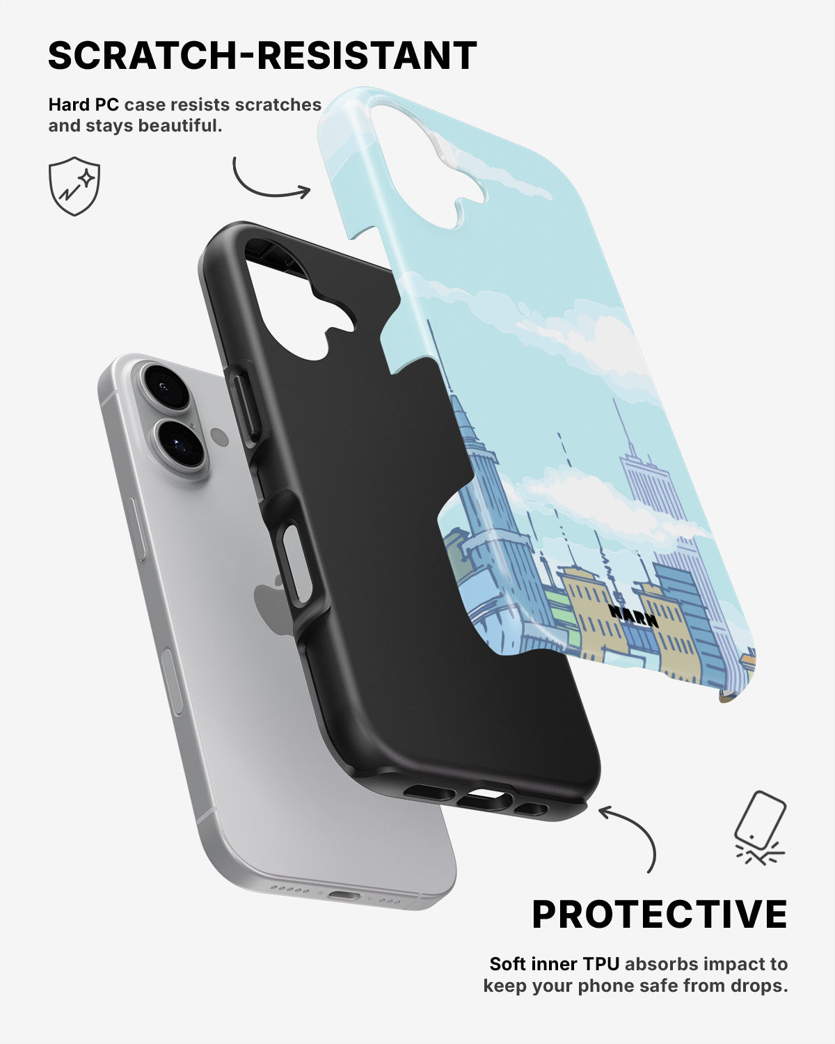 iPhone 16 Plus Tough Case – Skyline - View 2