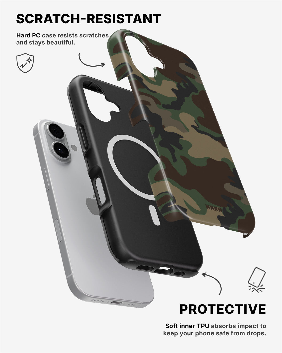 iPhone 16 Plus Tough Case – Camouflage - View 2