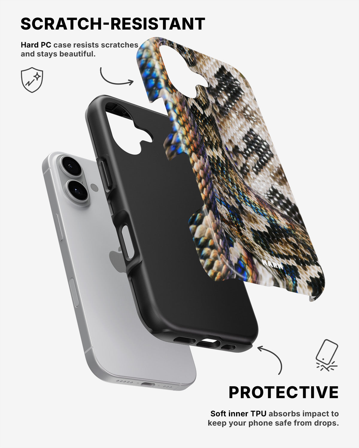 iPhone 16 Plus Tough Case – Shining Snakeskin - View 2