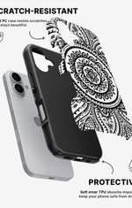 iPhone 16 Plus Tough Case – Henna Mandala - View 2