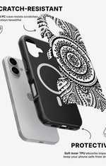 iPhone 16 Plus Tough Case – Henna Mandala - View 2