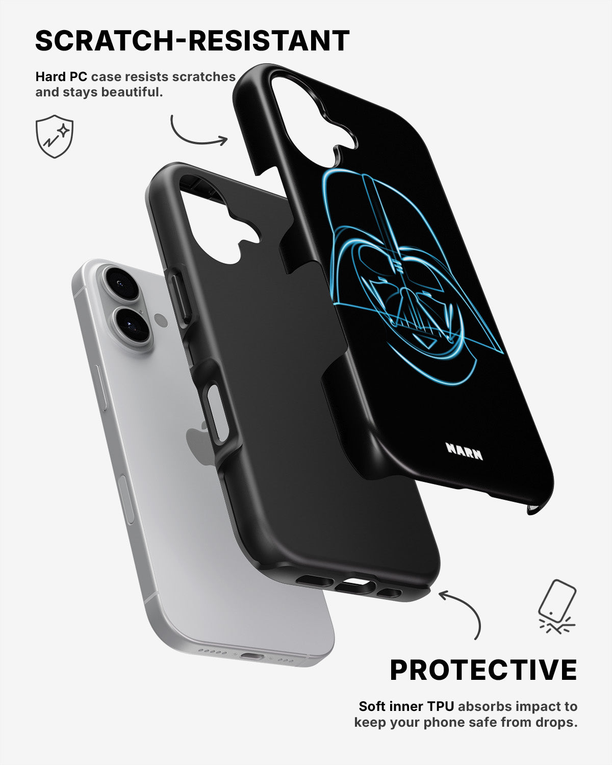 iPhone 16 Plus Tough Case – Darth Vader - View 2