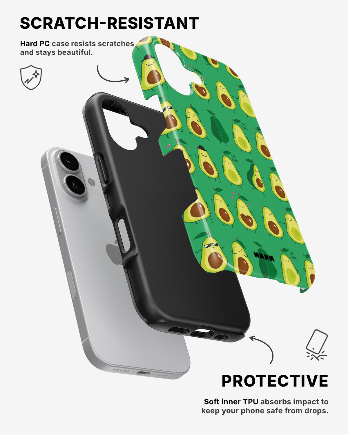 iPhone 16 Plus Tough Case – Avocado Mood - View 2
