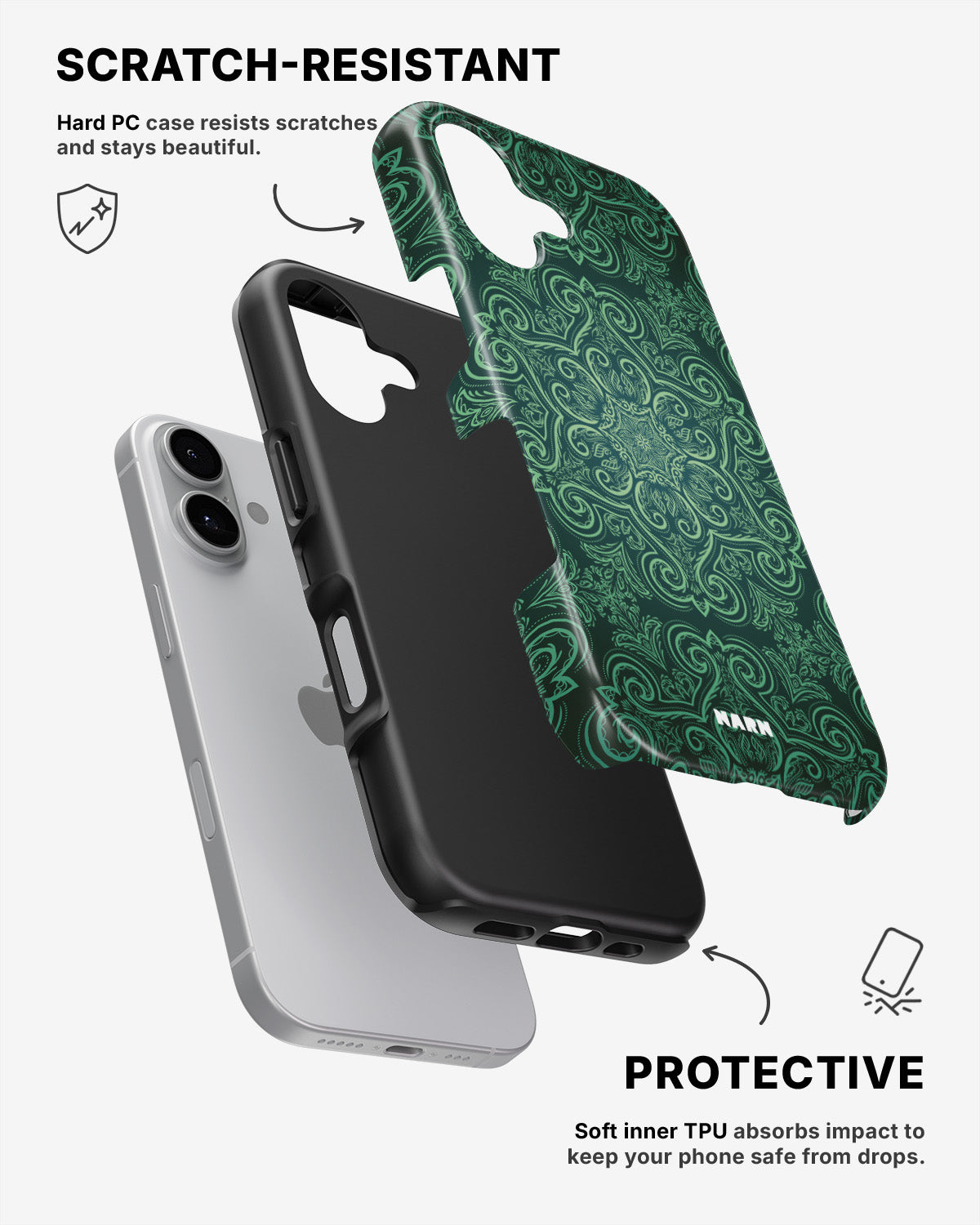 iPhone 16 Plus Tough Case – Retro Forest - View 2