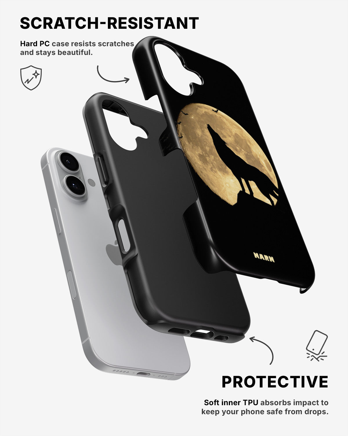 iPhone 16 Plus Tough Case – Wolf - View 2