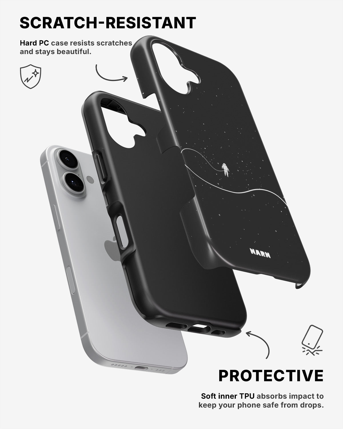 iPhone 16 Plus Tough Case – Space Walk - View 2