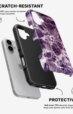 iPhone 16 Plus Tough Case – Purple Marble - View 2