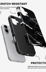 iPhone 16 Plus Tough Case – Black Marble - View 2
