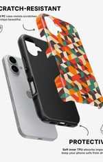 iPhone 16 Plus Tough Case – Retro Geometric - View 2