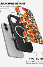 iPhone 16 Plus Tough Case – Retro Geometric - View 2