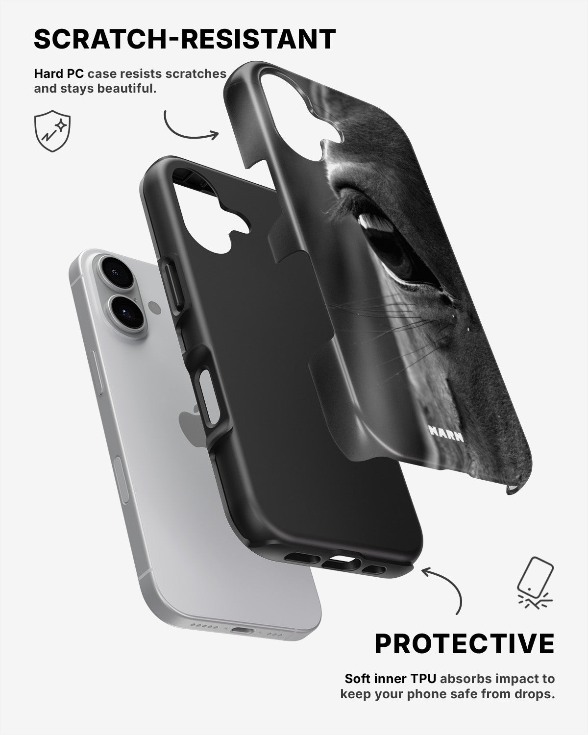 iPhone 16 Plus Tough Case – Horse Soul - View 2