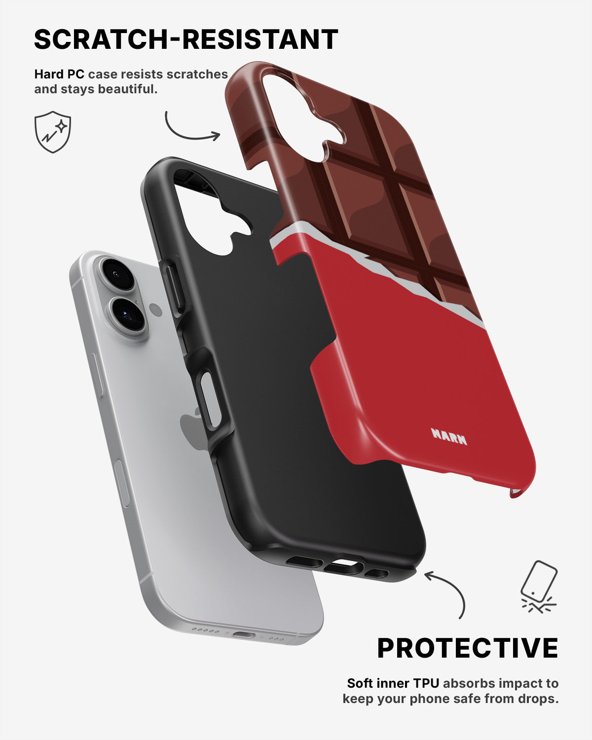 iPhone 16 Plus Tough Case – Chocolate Break - View 2