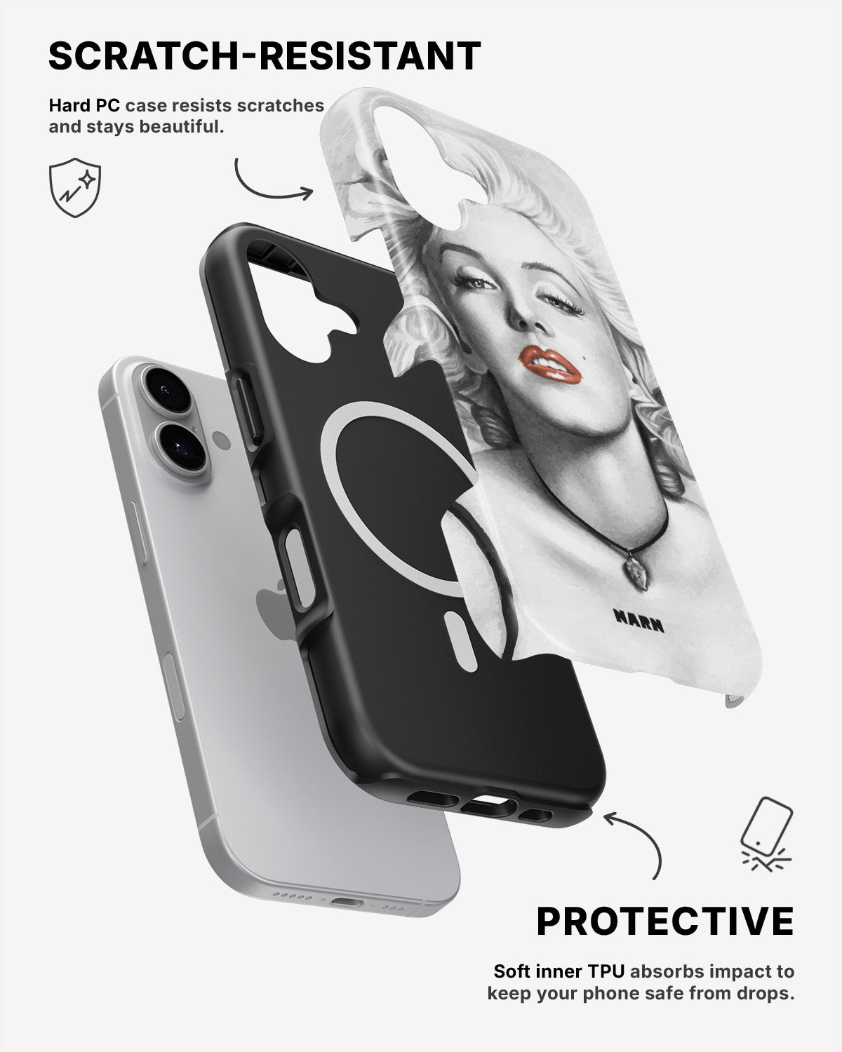 iPhone 16 Plus Tough Case – Marilyn - View 2