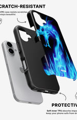 iPhone 16 Plus Tough Case – Blue Flames Dragon - View 2