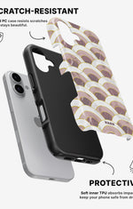 iPhone 16 Plus Tough Case – Pink Marble Waves - View 2