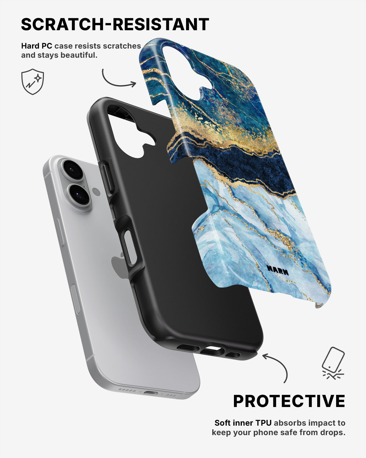 iPhone 16 Plus Tough Case – Blue Dream - View 2