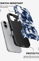 iPhone 16 Plus Tough Case – Tie Dye Blue - View 2