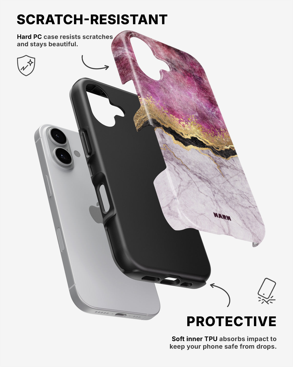 iPhone 16 Plus Tough Case – Pink Dream - View 2