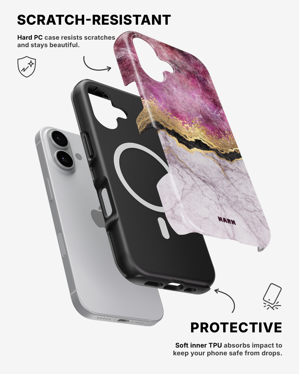 iPhone 16 Plus Tough Case – Pink Dream - View 2