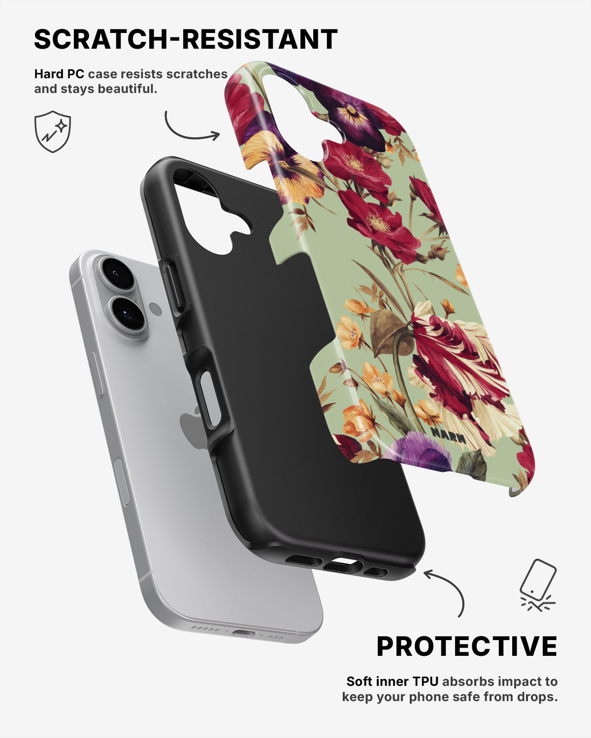iPhone 16 Plus Tough Case – Pansy Pansy - View 2