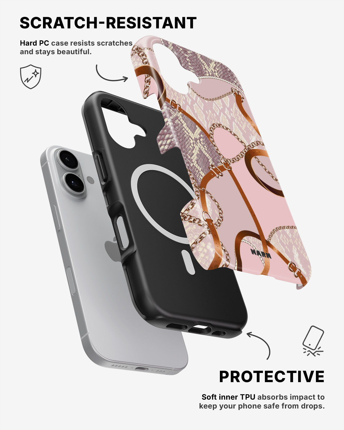 iPhone 16 Plus Tough Case – Chains - View 2
