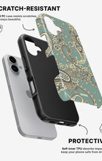iPhone 16 Plus Tough Case – Paisley Green - View 2
