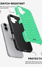 iPhone 16 Plus Tough Case – Turquoise Snake - View 2