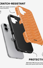 iPhone 16 Plus Tough Case – Orange Snake - View 2