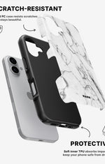 iPhone 16 Plus Tough Case – Milky Marble - View 2