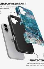 iPhone 16 Plus Tough Case – Icy Marble - View 2