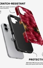 iPhone 16 Plus Tough Case – Burgendy Shimmer - View 2