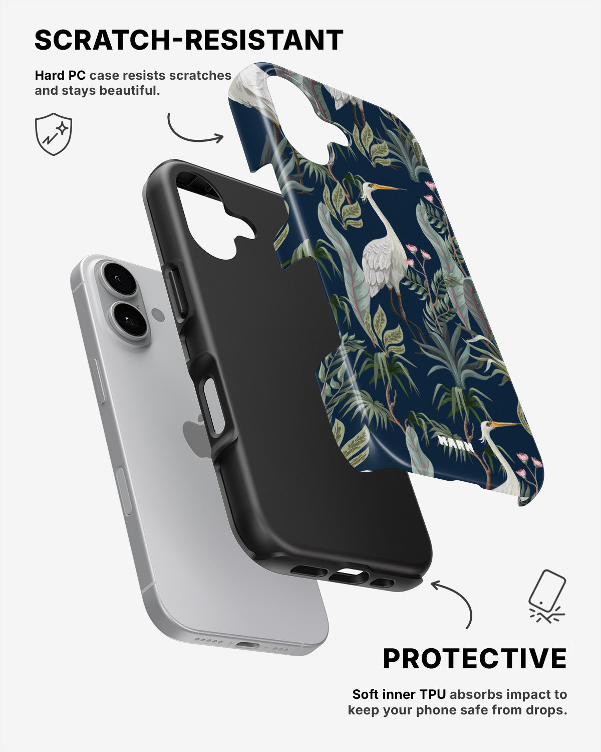 iPhone 16 Plus Tough Case – Royal Bird - View 2