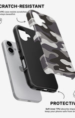 iPhone 16 Plus Tough Case – Grey Camo - View 2