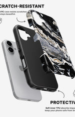 iPhone 16 Plus Tough Case – Dark Swirl - View 2