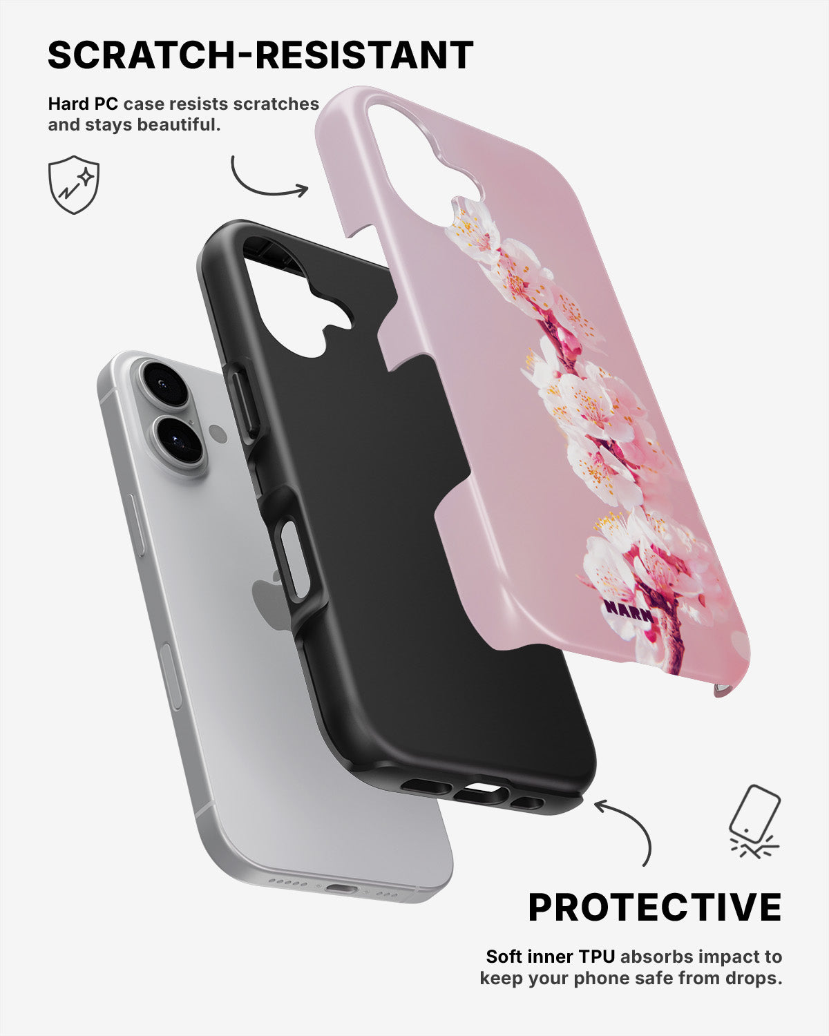 iPhone 16 Plus Tough Case – Pink Harmony - View 2