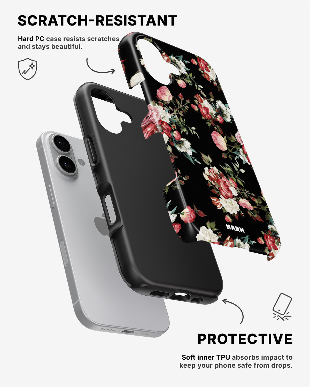 iPhone 16 Plus Tough Case – Bouquet - View 2